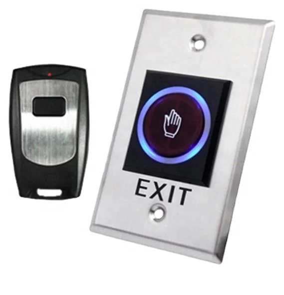 no touch exit button with remote controller infrared sensor exit button waterproof steel Button