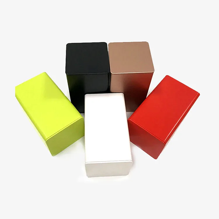 High quality metal rectangular gift  tea container tin box  tea packaging coffee tins can canisters for tea with tin inside