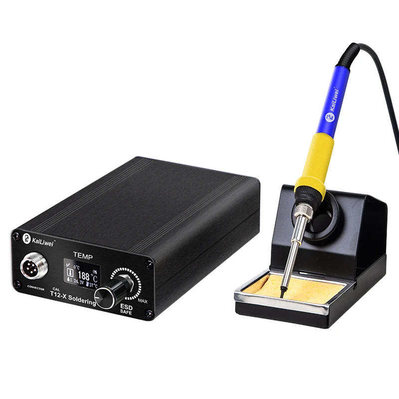 Kailiwei T12 Oled STM32 Fast Heating soldering iron 75W thermostat soldering station For Mobile Electronic Repair