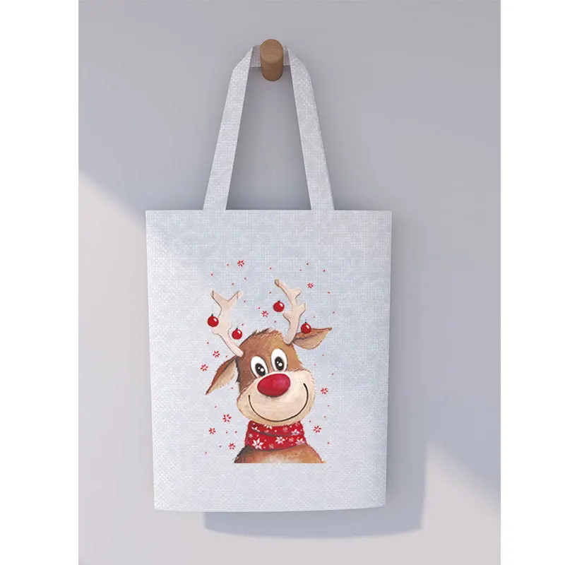 Рождественская наклейка с принтом оленя