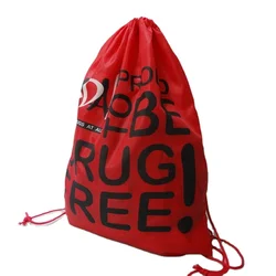 Nylon With Double String Custom Logo 190t Polyester Advertising Drawstring Bag