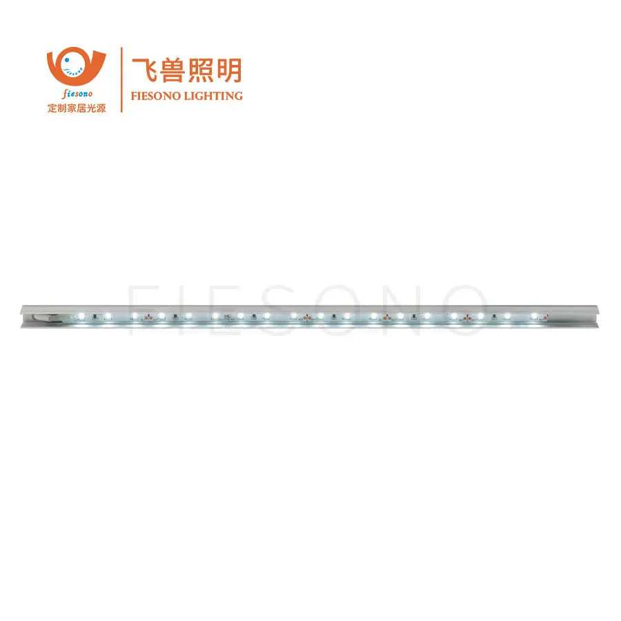 Customized surface mounting recessed glass strip light for showcase with glass shelves
