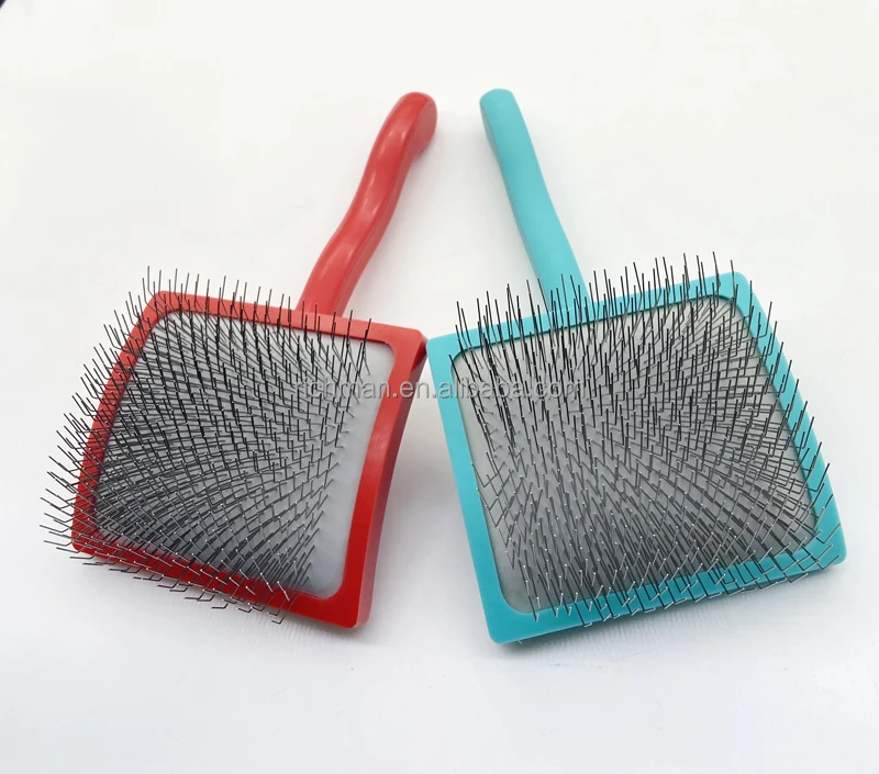 ODM Curved Back Design Dog Slicker Brush Pet 25mm Long Pins Handle Quickly Tuffer Than Tangles Pet Slicker Brush