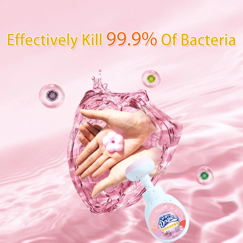 Promotion Made Customized Strawberry Flavor High Quality  Pink Foam Soap Liquid For Hand Liquid Soap