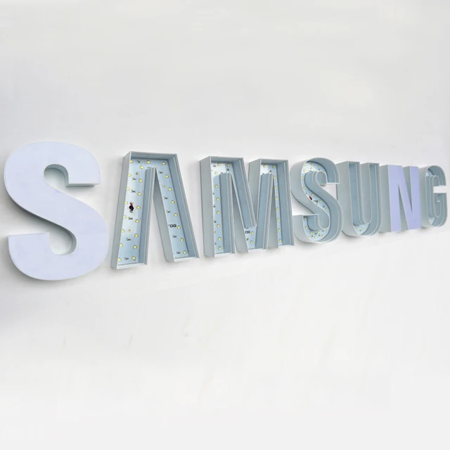 2022 custom led channel letter sign ABS shopfront sign for SAMSUNG mobile shop