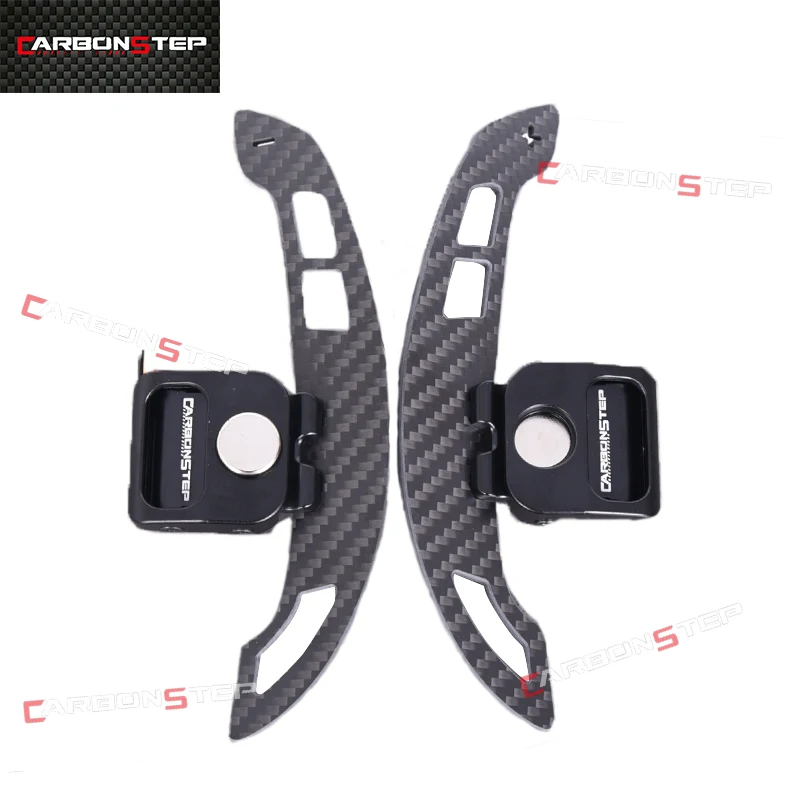 SK Custom Car Led Carbon Fiber Magnetic Paddle Shifters For Audi A3 A4 A6 A7 Q5 RS3 TT RS4 R8 Steering Wheel Extension Universal