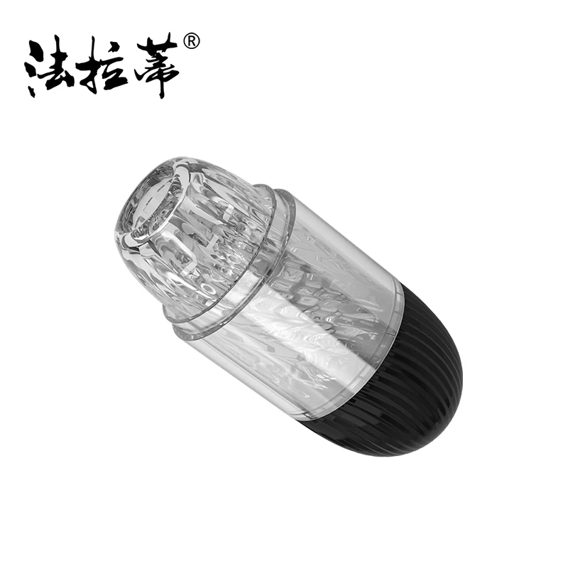 
transparent dual real vagina size men handheld masturbation aircraft cup in sex products 