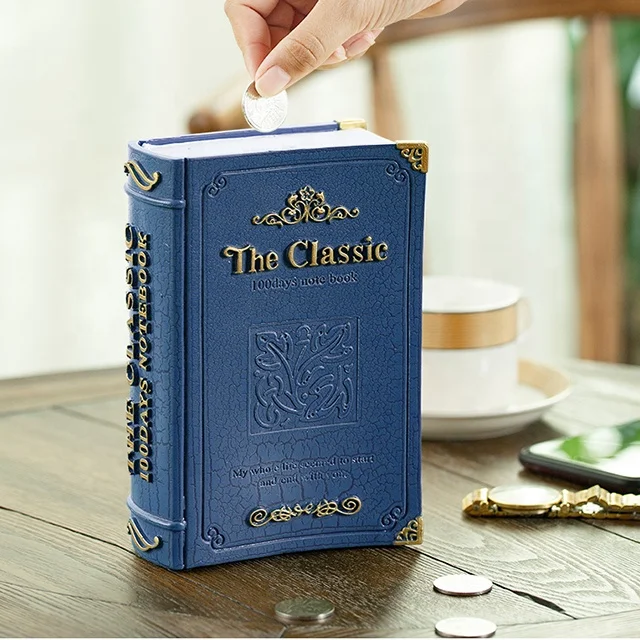 OEM забавная Копилка в форме книги из смолы Подарочная копилка для сбережений на заказ детей