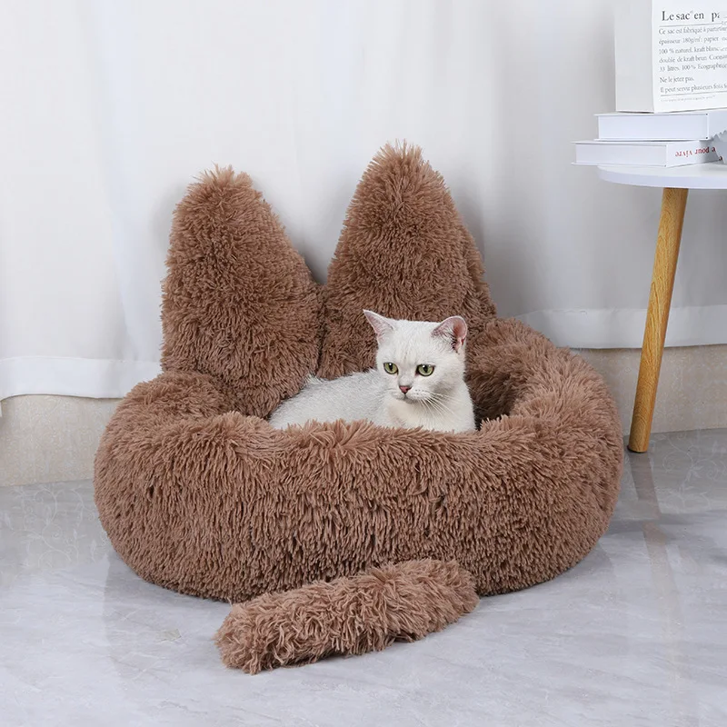 Wholesale Cat Soft Warm Plush Anti-Slip Bottom Dog Bed Custom Dog Matress Cartoon Sweetheart Luxury Pet Bed for Pet