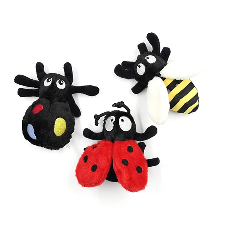 
Wholesale cat toy insect shape interactive plush cat toys with catnip 