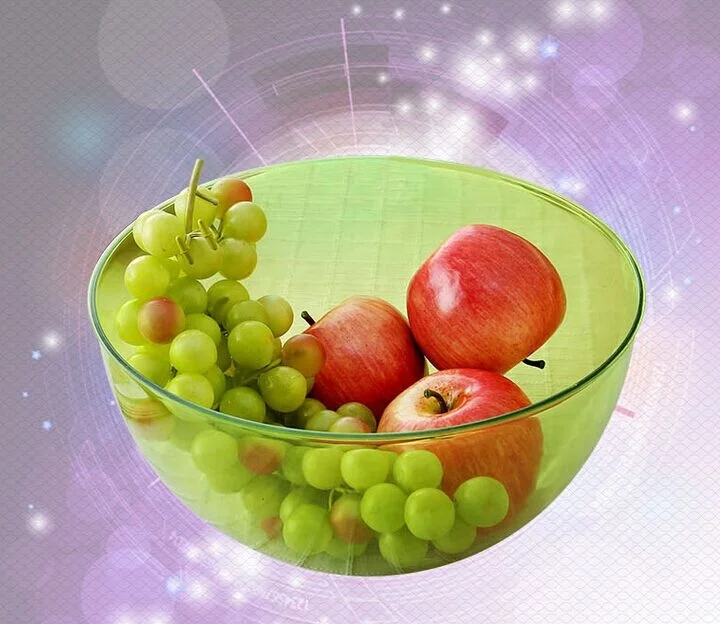 
plastic salad bowl set dinnerware salad mixing fruit bowl for party 