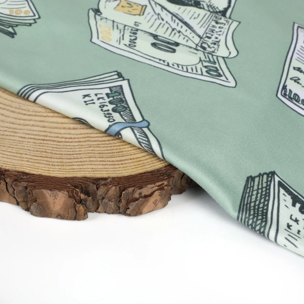 digital print double brushed poly DBP dress material polyester baby jersey fabric