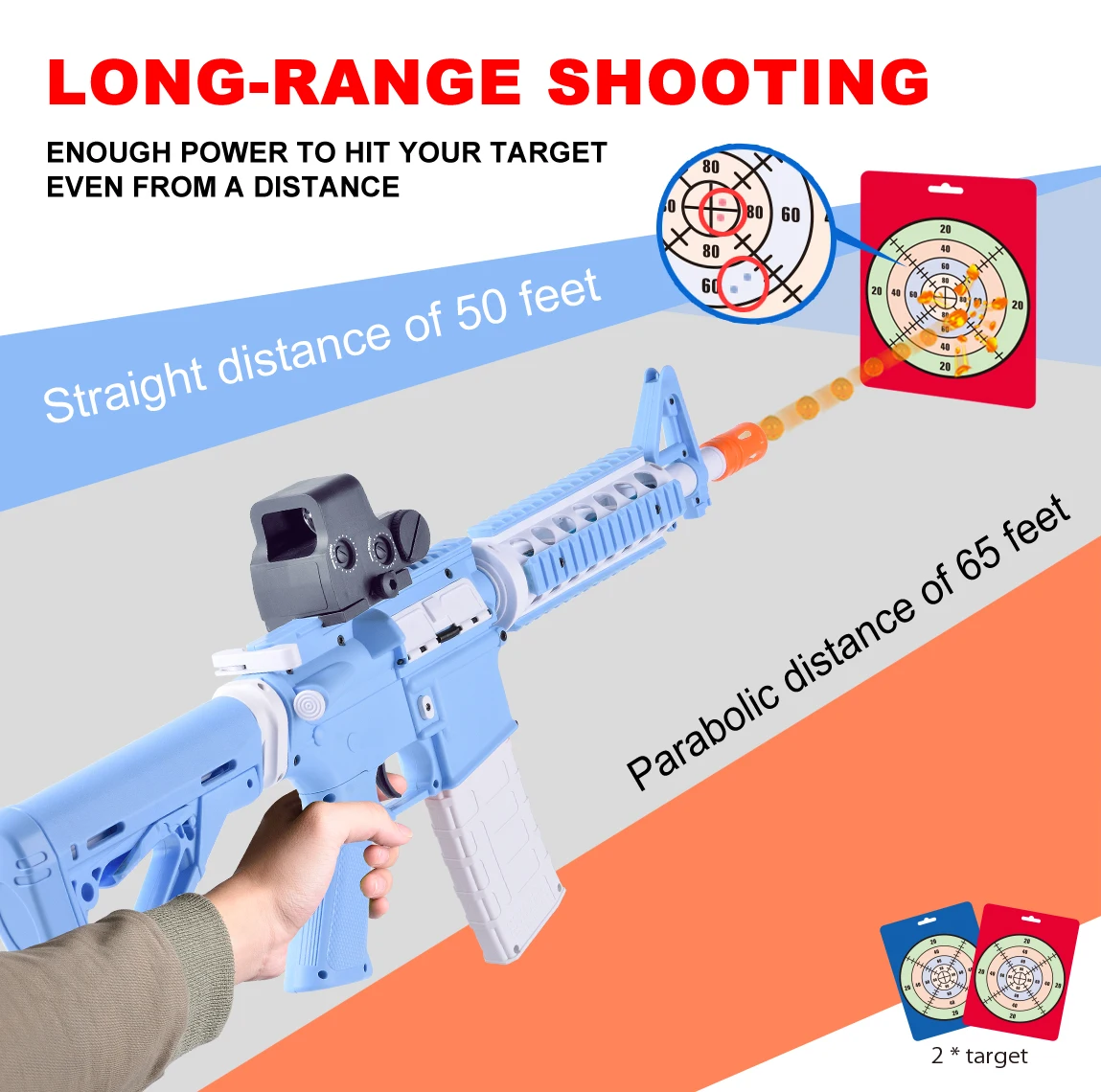 M416 Straight Clip Electric Gel Ball Blaster Toy Gun water gun for Kids for Children