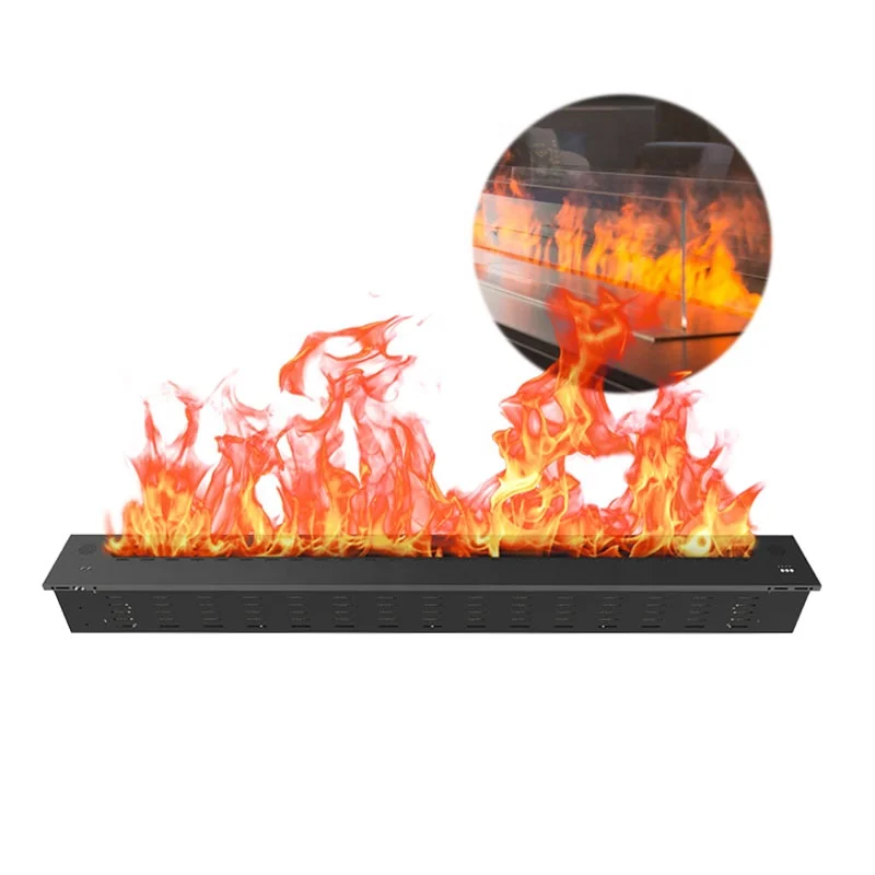 Customized Size Fireplace-Looking Led 3D Atomization Simulation Flame Diffuser Aroma Humidifier