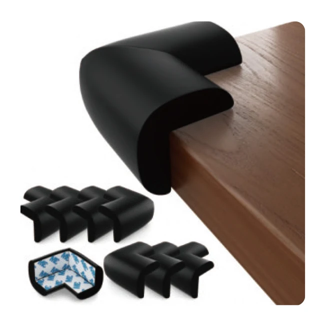 Safety protection rubber sharp edge corner protector for glass table
