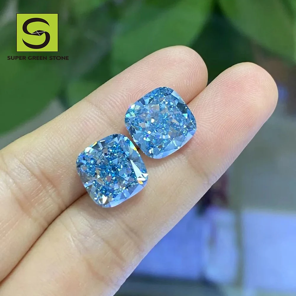 SuperGS Factory Wholesaler HPHT Lab Grown Fancy Intense Blue Diamond Loose Diamonds Higher Quality Fancy Diamond
