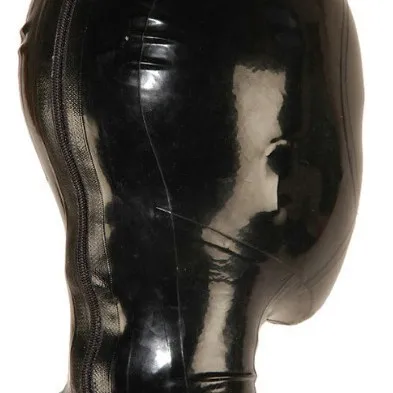 Сексуальный латексный головной убор латексная маска на молнии для косплея одна штука Прямая поставка сексуальная взрослых