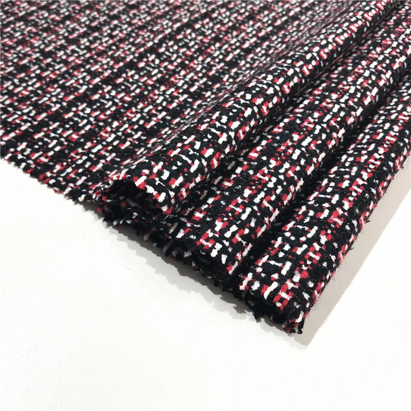 
cheap stock soft cotton tweed wool polyester fabric for sale 