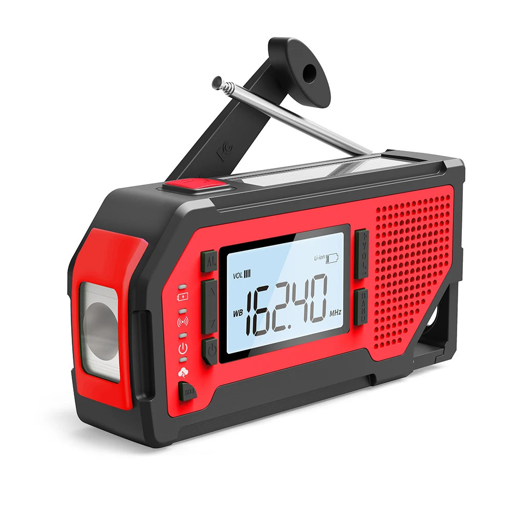 Weather Portable Radio Solar Wind Up Flashlight Radio The Weather Radio
