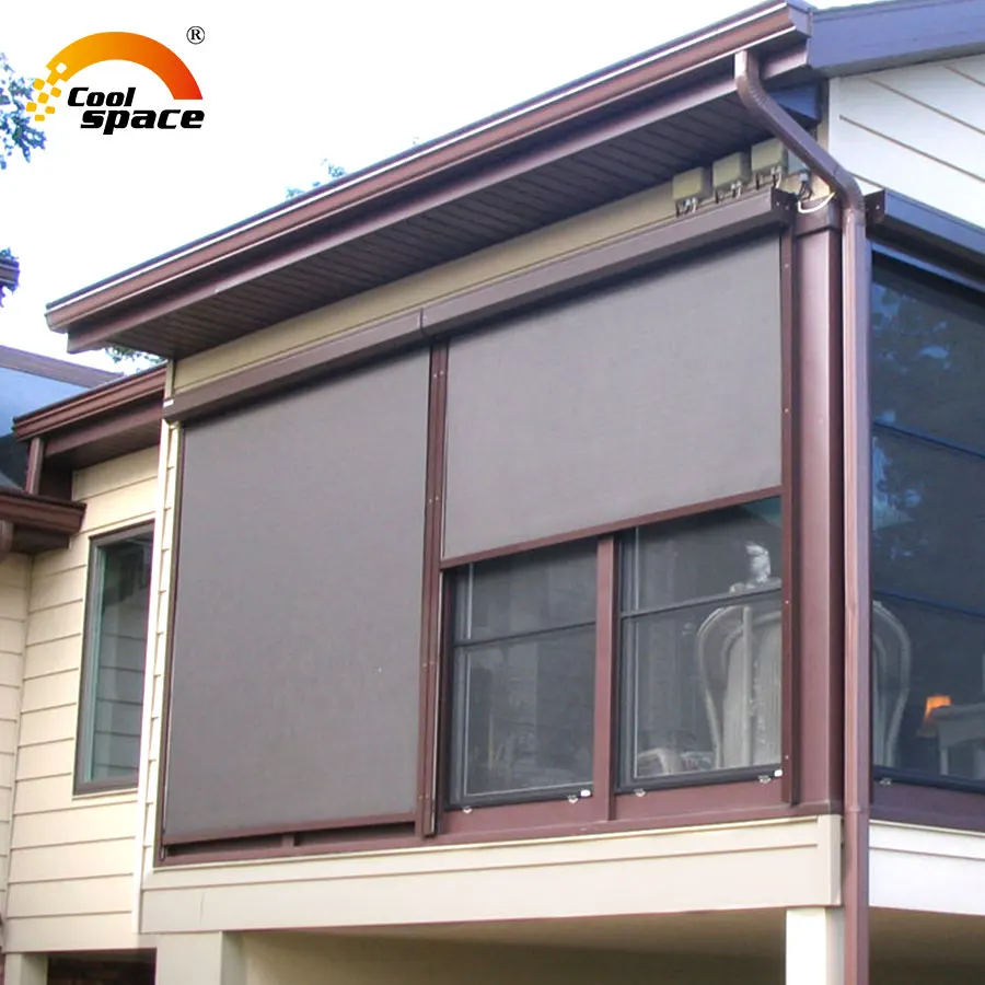 Hot sale electric automatic zip screen blinds shades vertical motorized shade