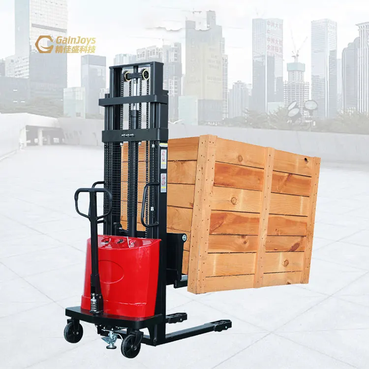 hydraulic electric stacker 2 ton auto stacker car lift electric walking stacker
