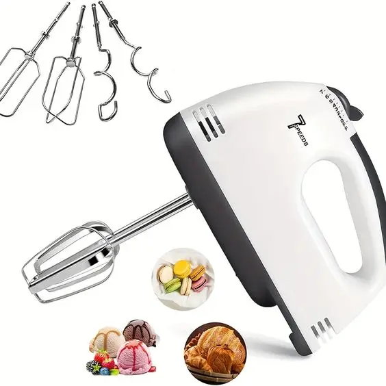 Portable kitchen Electric Hand Mixer Baking Cake Egg Cream Food Beater 7 Speed Household Handheld Mixer