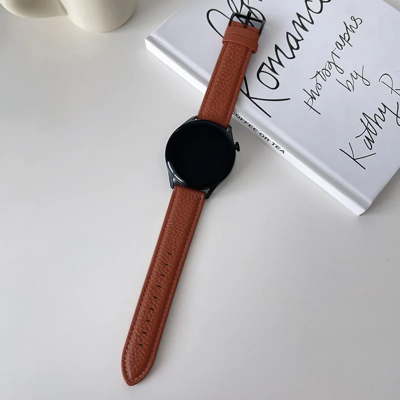 New Style Leather Watch Band for Samsung Galaxy Watch5 Retro Green Band for Samsung Watch4 20mm 22mm