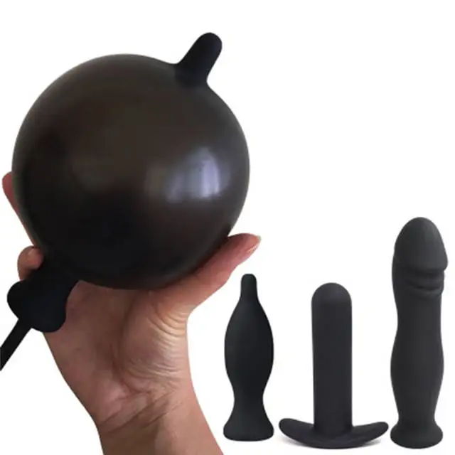 high Quality adult Inflatable Anal Plug masturbation Silicone dilator Anal plugs for man and woman Dildos