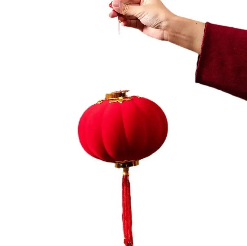 Red Chinese Lanterns New Year Decorative Wedding Party Hang Mini  Lucky Hanging Lantern for Chinese Spring Festival