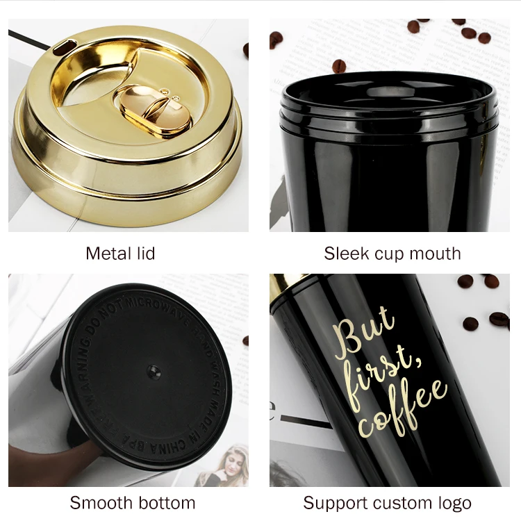 New Ice Boba Plastic Personalised Customised Insulated Rose Gold Coffee Tea Cup