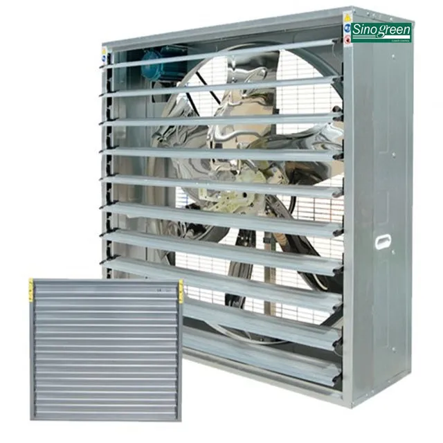 Sinogreen belt driven push pull type exhaust fan, 54 inch poultry house cooling exhaust fan
