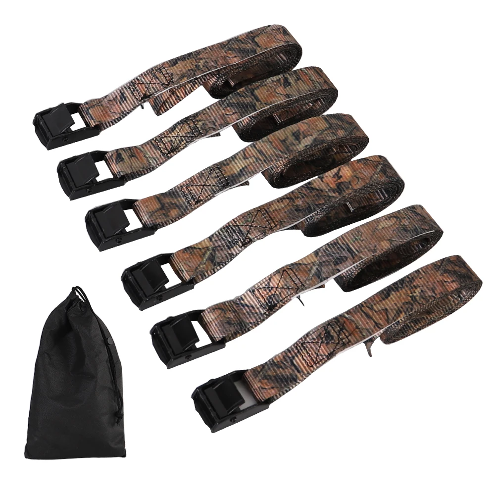 Quick Release Customized Camouflage Cam Buckle Ratchet Tie Down Straps 25mm 1 Inch Wide Cam Straps Without Hook