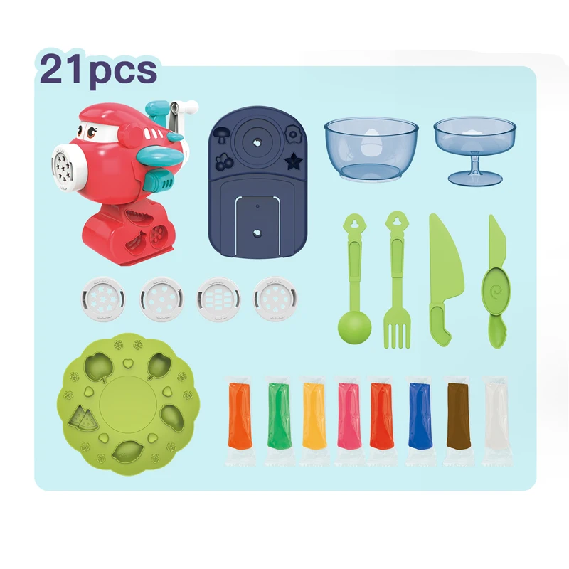 Новинка 2021 веселая цветная глина в форме самолета «сделай сам» Набор для игры тесто развивающая игрушка