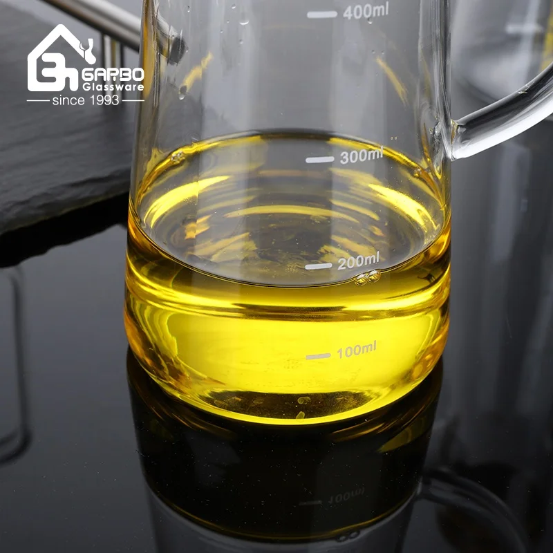 600ml 800ml 1L High Borosilicate Kitchen Cooking Olive Oil Bottle For Condiment Vinegar Glass Pot Container With Bamboo Lid