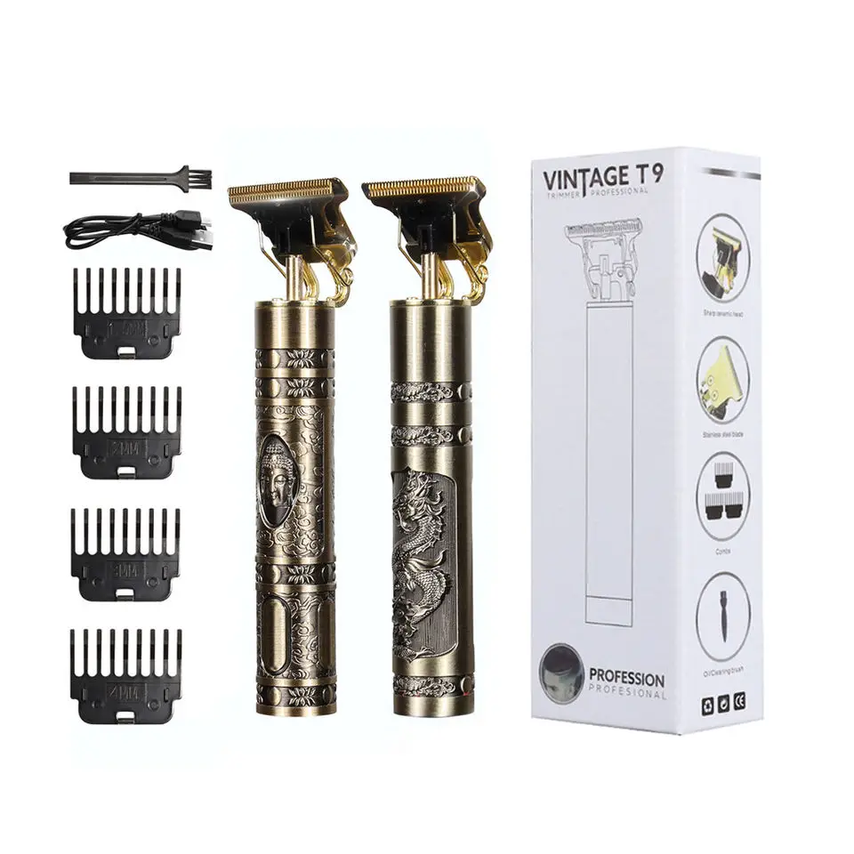 Hot Selling Multifunctional USB T9 Cordless Dragon Buddha Electric Cutter Hair Trimmer Clipper For Men