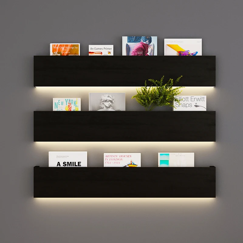 Kinno 200cm Wall Mounted Wooden Shelves TV Wall Hanging Shelves for Home Office Workshop and Park