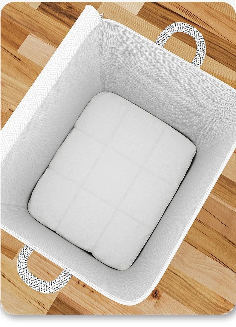 Hot Wholesale High Quality Home Quilt Bag Foldable Blanket Storage Bags Non-woven Clothes Organizer with Lids and Handle