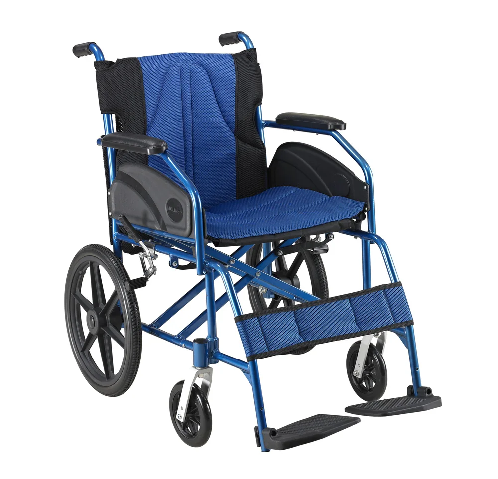 Hot Sell Rehabilitation Therapy Supplies  China Folding Outdoor Aluminum Lightweight Wheelchair