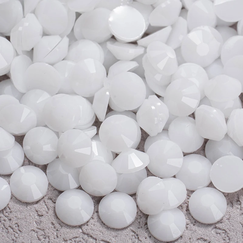 Wholesale Lyco Crystal Resin Acrylic Gem Flat Back Round Solid Colour  Rhinestone Nail Art Supplies Garment Diy Accessories