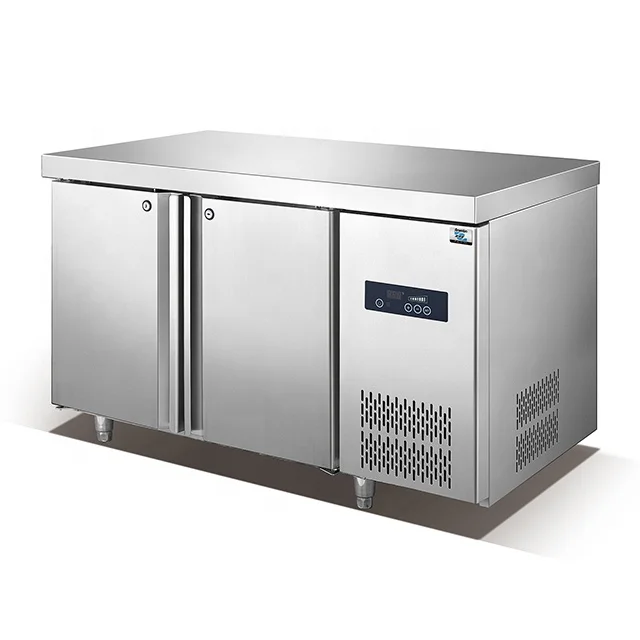 Industrial Commercial Stainless Steel Work Bench Worktable Modern Fridge Refrigerator For Milk Tea Shop