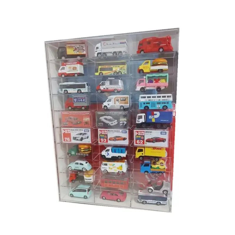 Acrylic Protective Toy Storage Box Wheels Hot Model Cars Display Case Cabinet Shelf Wall Mount Rack Display Cases With Acrylic