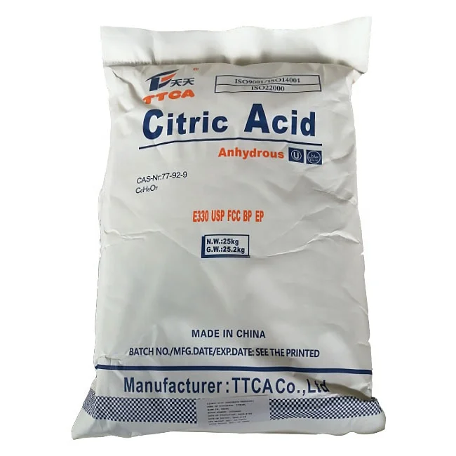 Factory Price CAS 77-92-9 Citric Acid Anhydrous for food additives