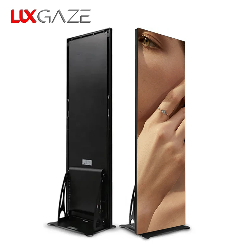 LuxGaze P1.8 P2 P2.5 P3 светодиодный плакат цифровой Крытый HD электронный рекламный экран Wi-Fi контроль Напольный СВЕТОДИОДНЫЙ дисплей