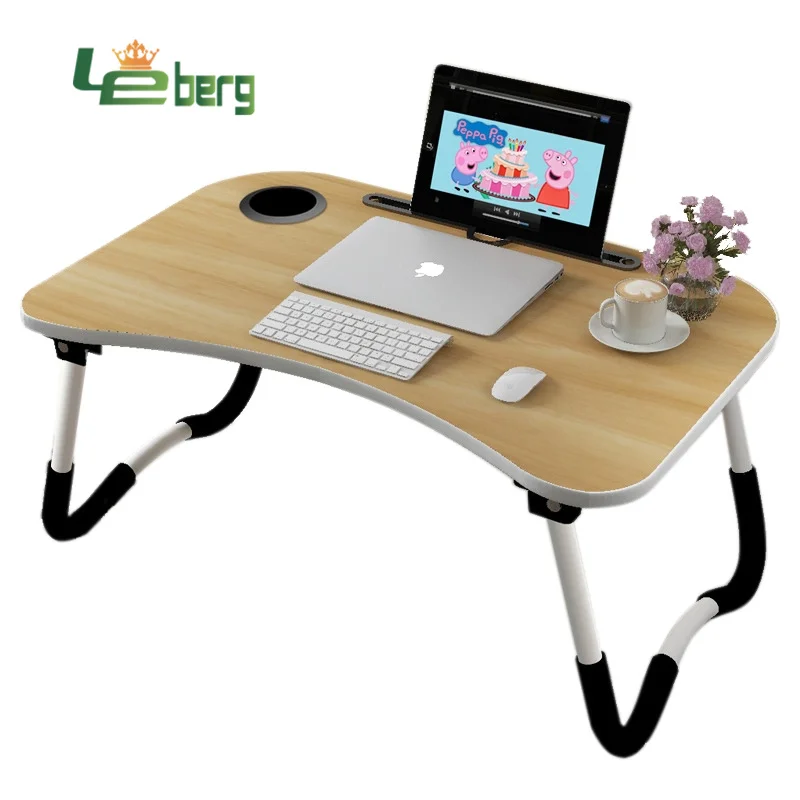 Printing Wood Laptop Desk Portable Laptop Table Multi-function Picnic Table Mini Desk Folding Study Table Hot Sale Customized