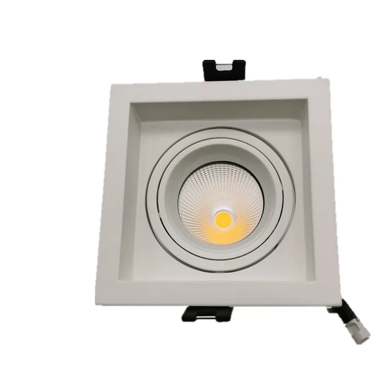 WeiYe LED COB Внутреннее освещение от производителя OEM ODM поставщик белый черный полностью алюминиевый 15 Вт квадратный утопленный светодиодный светильник фабрика