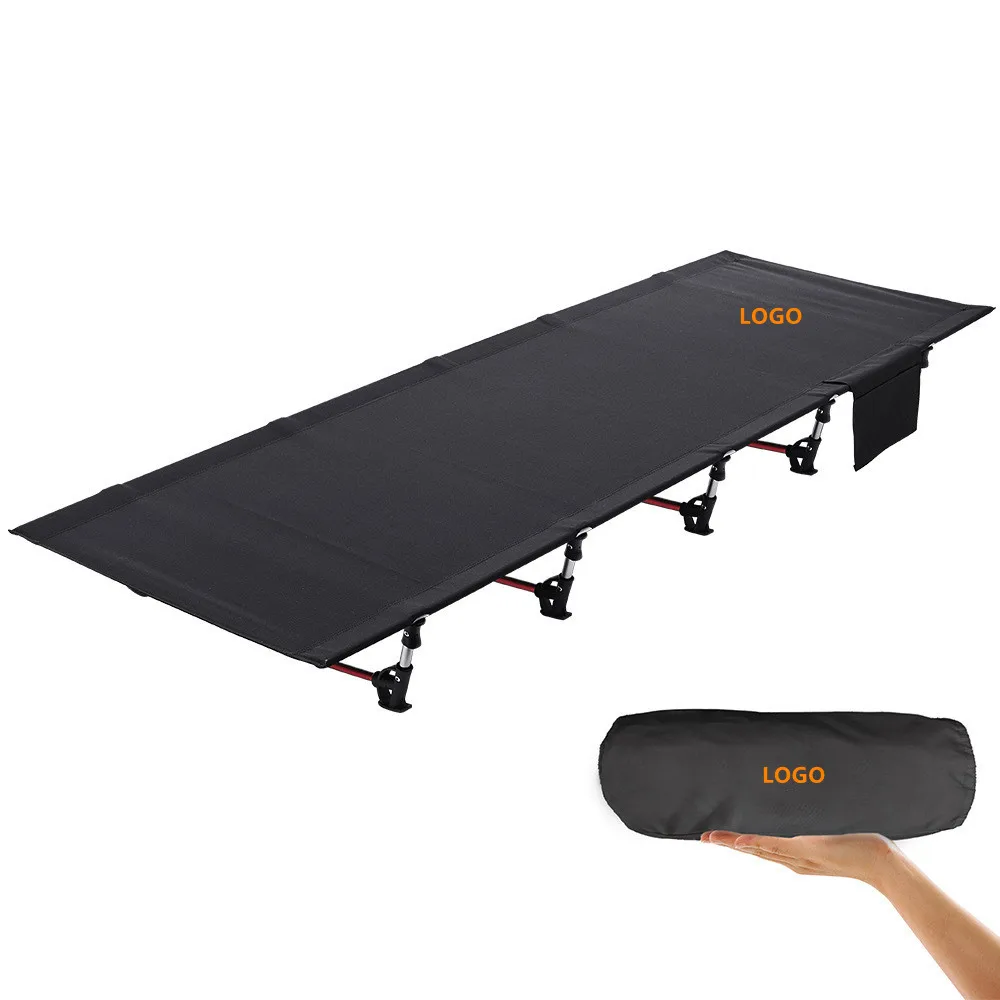 
 Складная металлическая алюминиевая рама Регулируемая Складная портативная Военная одноместная Военная армейская кровать для кемпинга на открытом воздухе  