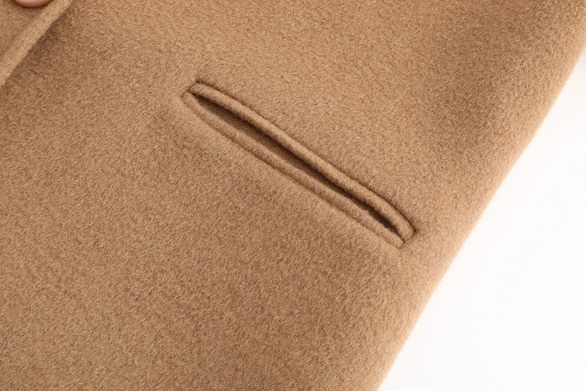 Basic Double Face Pocket Details Jacket Mid-length coat