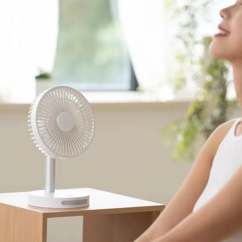 New Desktop Small Electric Fan, Home Atmosphere Fan with Light, Portable Wireless Intelligent Digital Display small Fan