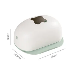 Multifunctional and practical green ABS material bread shape plastic tissue box organizer for home