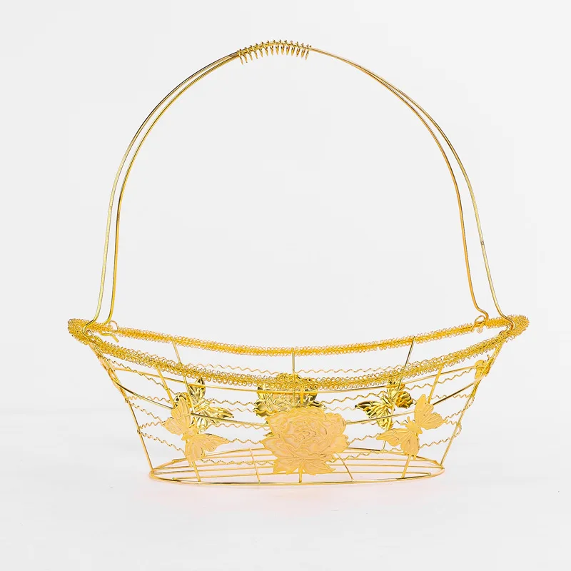 Wholesale metal gift tray Cigarette Tea Gift basket Atmospheric Gift basket Creative fruit basket